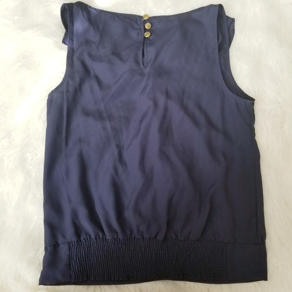 Gap Sleeveless Navy Tank Top with Ruffles - Picture 7 of 7